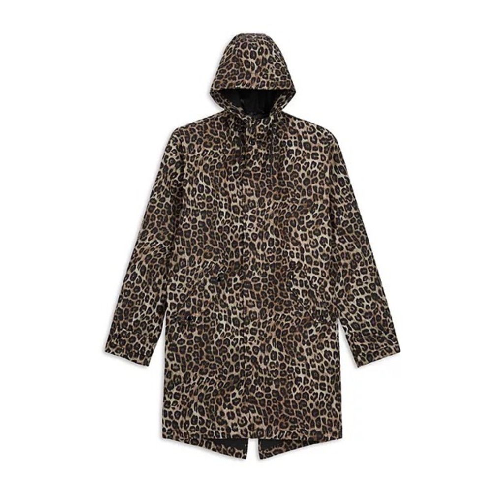 The Kooples NEW Women Leopard Print Waterproof Jacket Size FR 0/US XS MSRP $475 - Picture 1 of 9